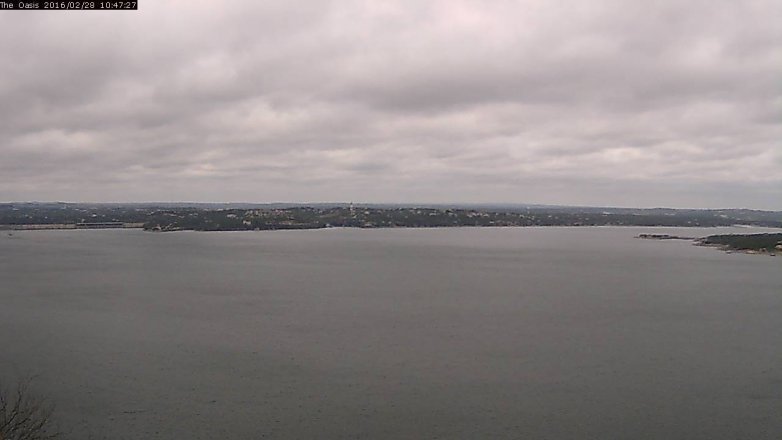 Lake Travis webcam, February 28, 2016 9:55 AM CT