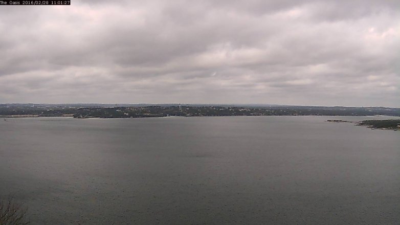 Lake Travis webcam, February 28, 2016 10:05 AM CT