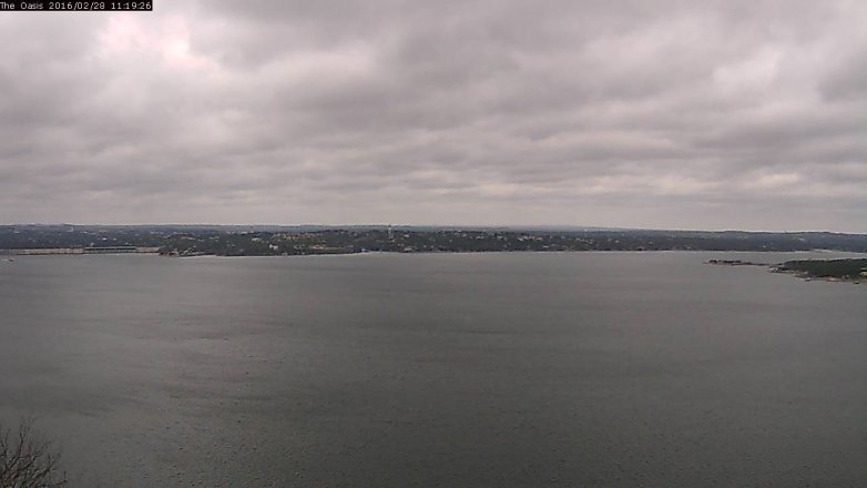 Lake Travis webcam, February 28, 2016 10:25 AM CT
