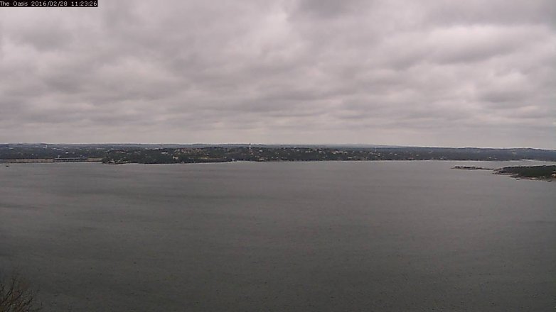 Lake Travis webcam, February 28, 2016 10:30 AM CT