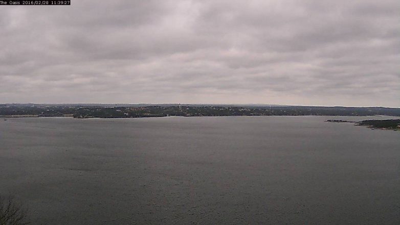 Lake Travis webcam, February 28, 2016 10:45 AM CT
