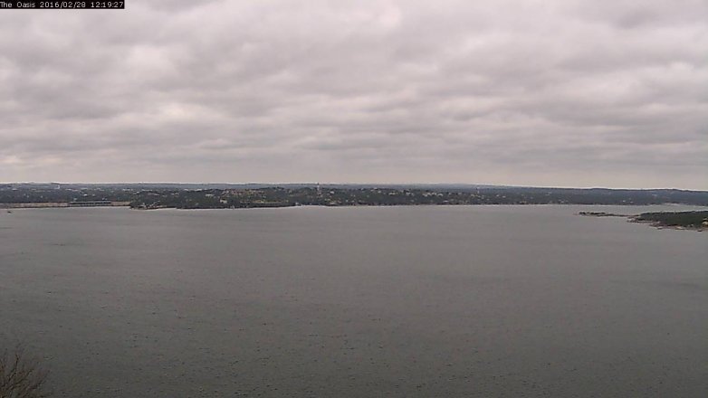 Lake Travis webcam, February 28, 2016 11:25 AM CT