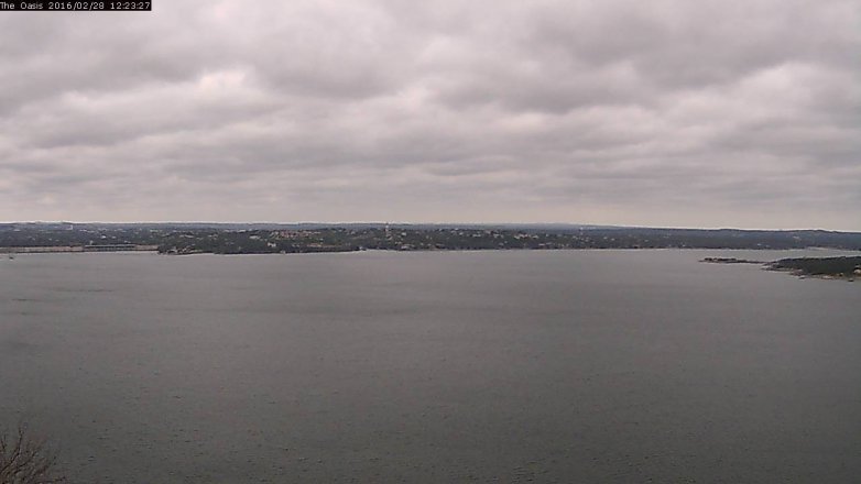Lake Travis webcam, February 28, 2016 11:30 AM CT