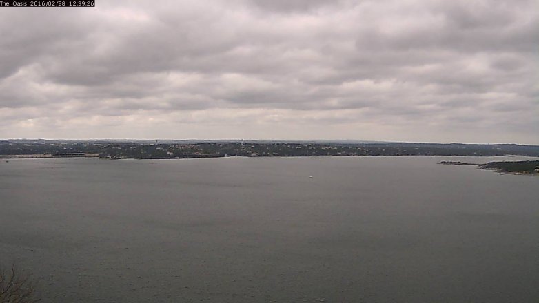 Lake Travis webcam, February 28, 2016 11:45 AM CT