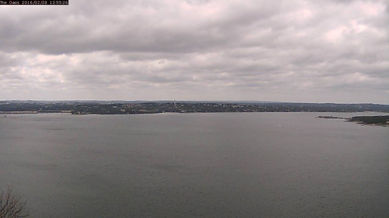 Lake Travis webcam, February 28, 2016 12:00 PM CT
