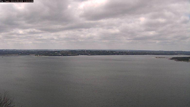 Lake Travis webcam, February 28, 2016 12:10 PM CT
