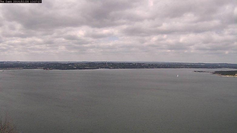 Lake Travis webcam, February 28, 2016 12:15 PM CT