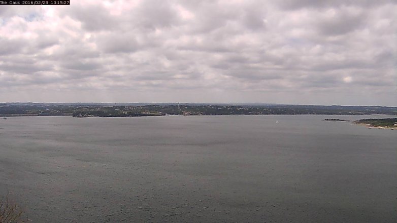 Lake Travis webcam, February 28, 2016 12:20 PM CT