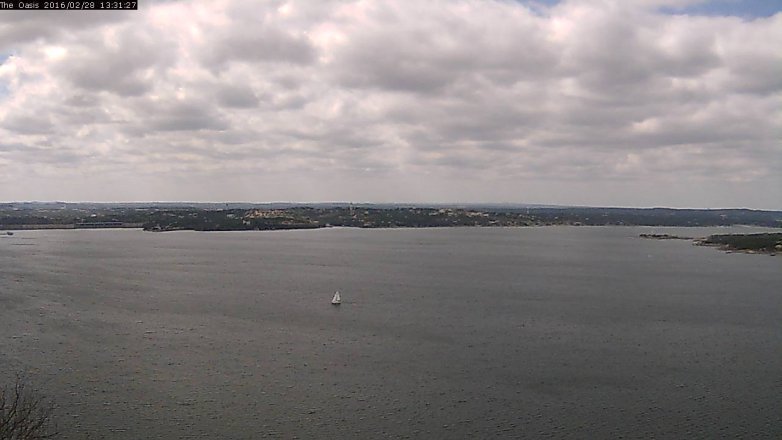 Lake Travis webcam, February 28, 2016 12:40 PM CT