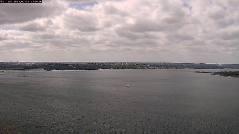 Lake Travis webcam, February 28, 2016 12:45 PM CT