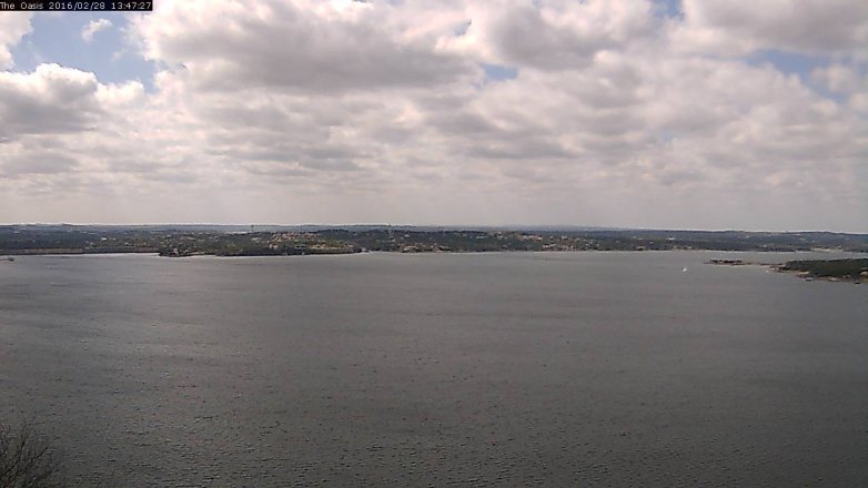 Lake Travis webcam, February 28, 2016 12:55 PM CT