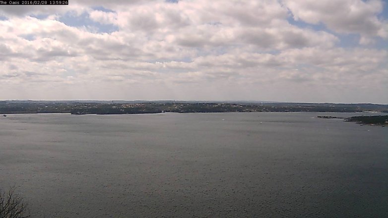 Lake Travis webcam, February 28, 2016 1:05 PM CT