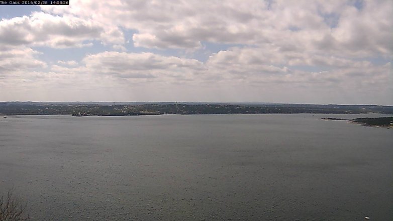 Lake Travis webcam, February 28, 2016 1:15 PM CT