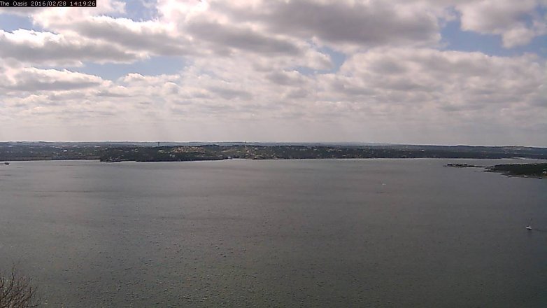 Lake Travis webcam, February 28, 2016 1:25 PM CT