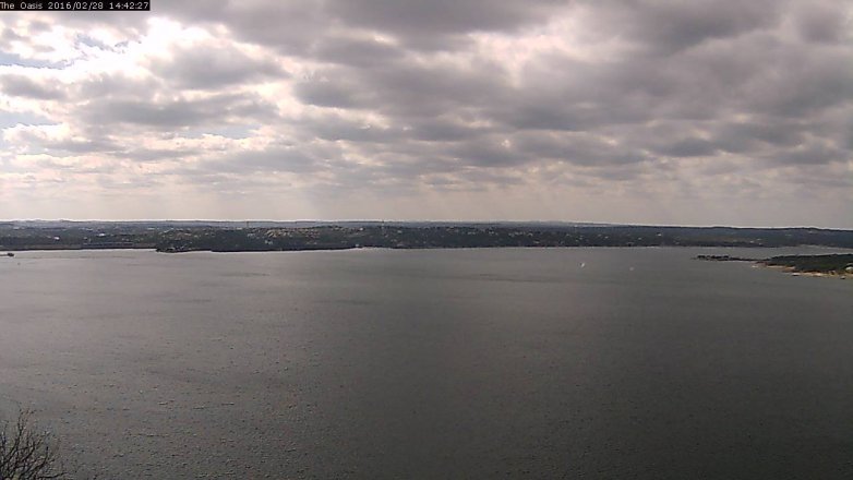 Lake Travis webcam, February 28, 2016 1:50 PM CT