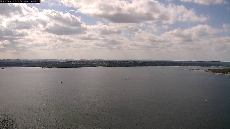 Lake Travis webcam, February 28, 2016 2:00 PM CT