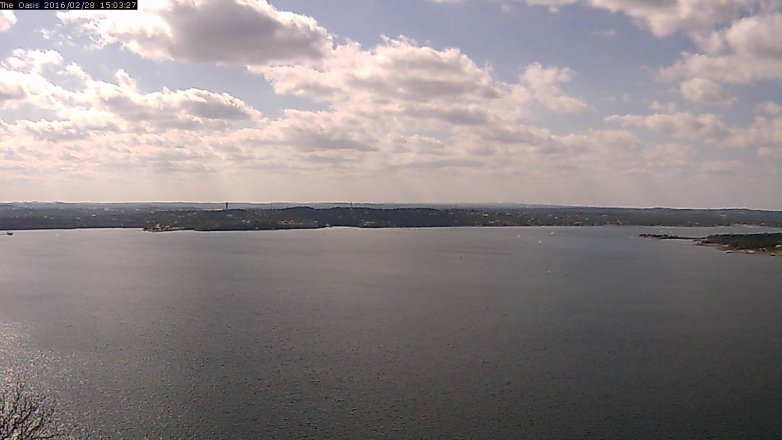 Lake Travis webcam, February 28, 2016 2:10 PM CT