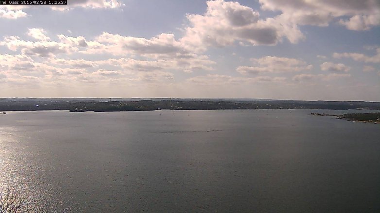 Lake Travis webcam, February 28, 2016 2:30 PM CT