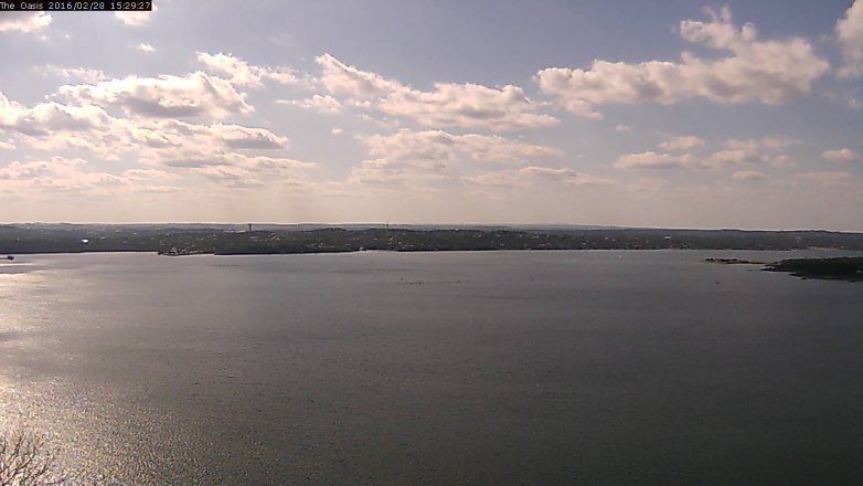 Lake Travis webcam, February 28, 2016 2:35 PM CT