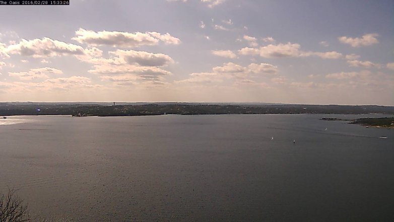 Lake Travis webcam, February 28, 2016 2:40 PM CT