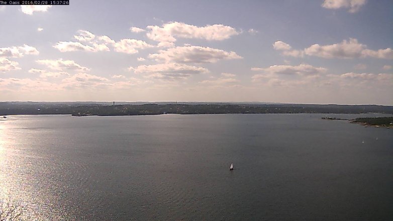 Lake Travis webcam, February 28, 2016 2:45 PM CT