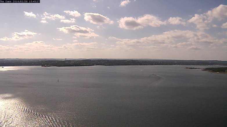 Lake Travis webcam, February 28, 2016 2:50 PM CT