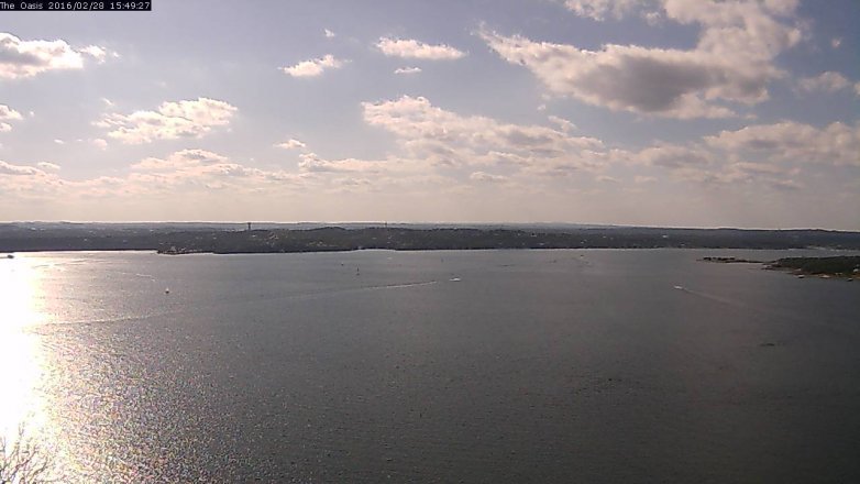 Lake Travis webcam, February 28, 2016 2:55 PM CT