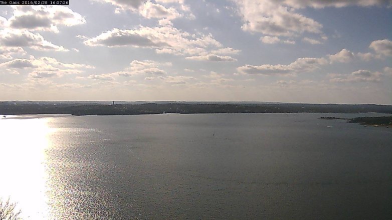 Lake Travis webcam, February 28, 2016 3:15 PM CT