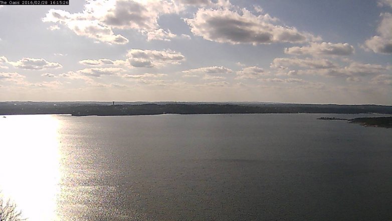 Lake Travis webcam, February 28, 2016 3:20 PM CT