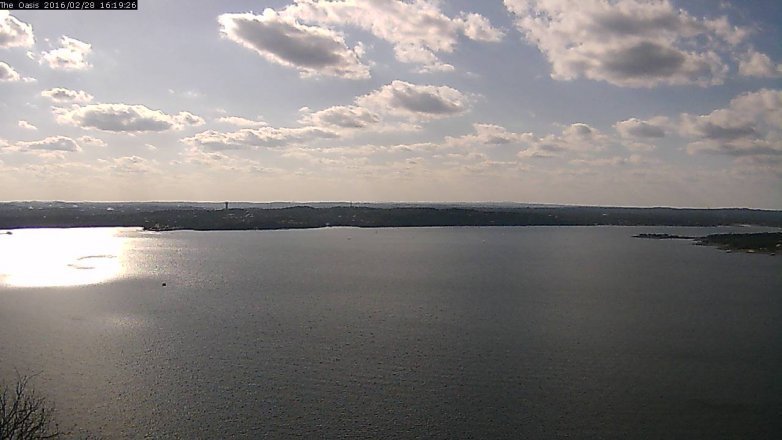 Lake Travis webcam, February 28, 2016 3:25 PM CT