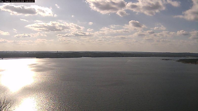 Lake Travis webcam, February 28, 2016 3:30 PM CT