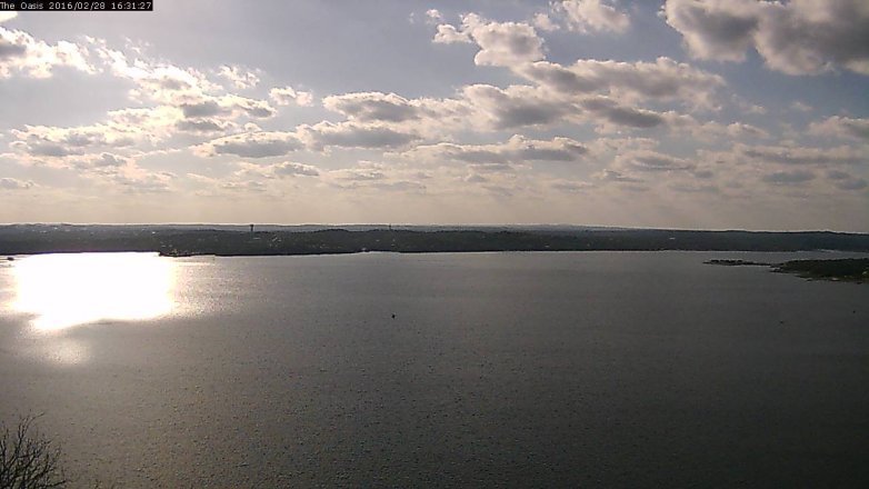 Lake Travis webcam, February 28, 2016 3:40 PM CT