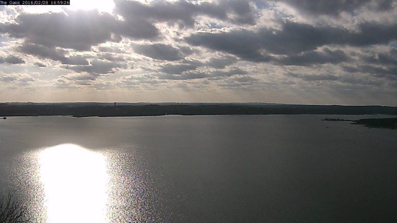 Lake Travis webcam, February 28, 2016 4:05 PM CT