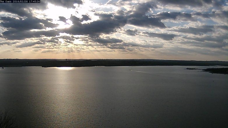 Lake Travis webcam, February 28, 2016 4:50 PM CT
