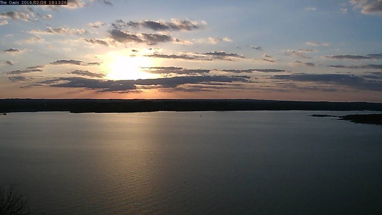 Lake Travis webcam, February 28, 2016 5:20 PM CT