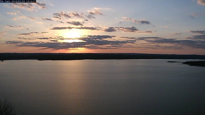 Lake Travis webcam, February 28, 2016 5:25 PM CT