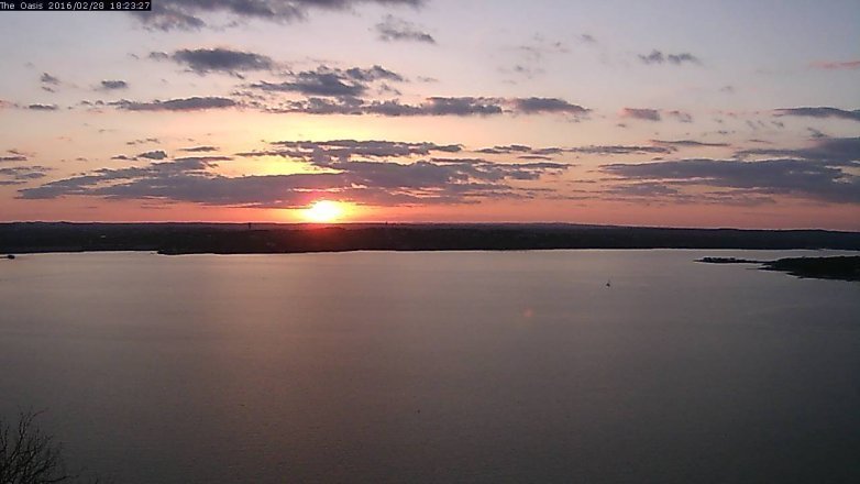Lake Travis webcam, February 28, 2016 5:30 PM CT