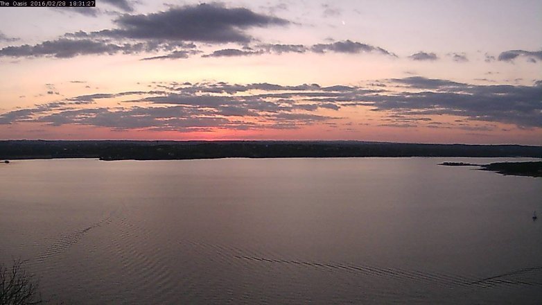 Lake Travis webcam, February 28, 2016 5:35 PM CT