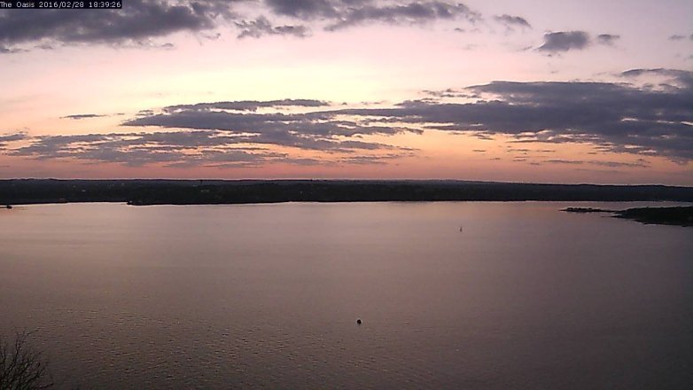 Lake Travis webcam, February 28, 2016 5:45 PM CT