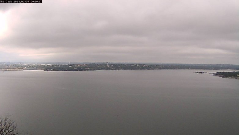 Lake Travis webcam, February 29, 2016 9:05 AM CT