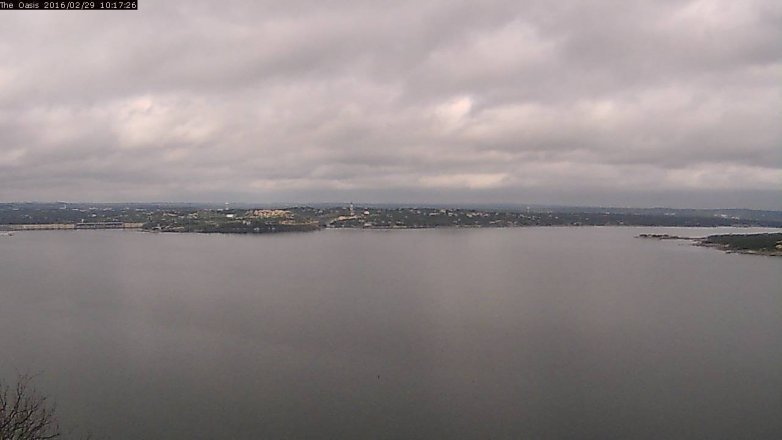 Lake Travis webcam, February 29, 2016 9:25 AM CT