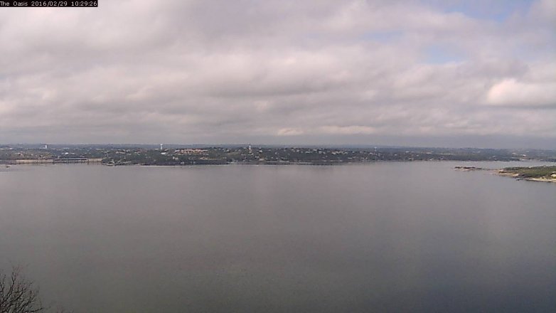 Lake Travis webcam, February 29, 2016 9:35 AM CT
