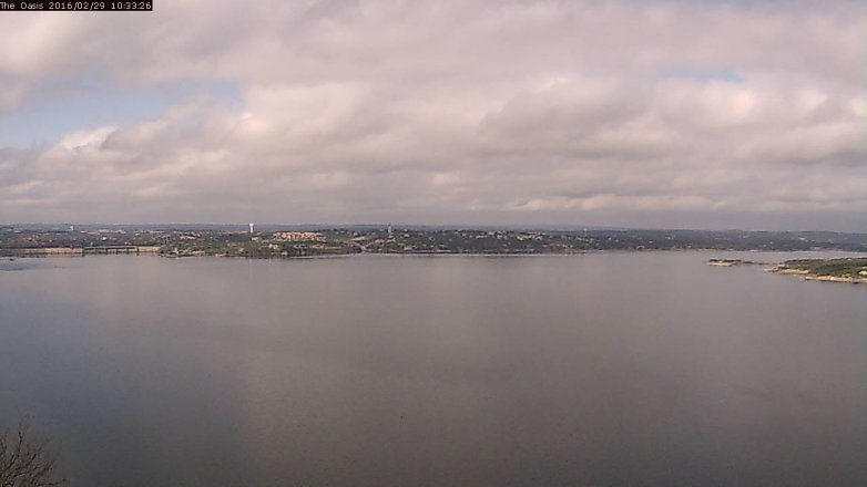 Lake Travis webcam, February 29, 2016 9:40 AM CT