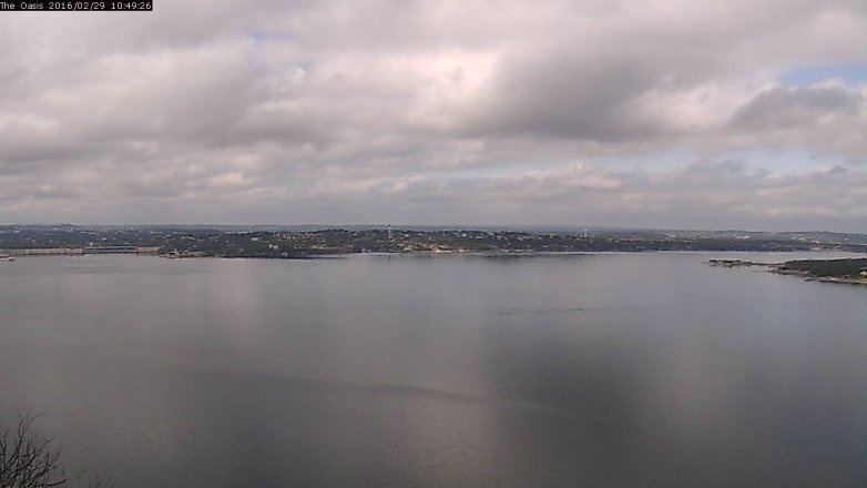 Lake Travis webcam, February 29, 2016 9:55 AM CT