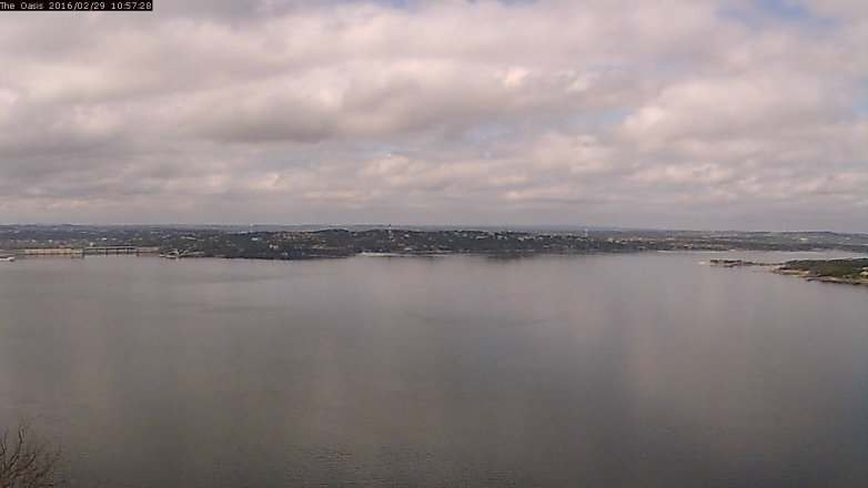 Lake Travis webcam, February 29, 2016 10:05 AM CT