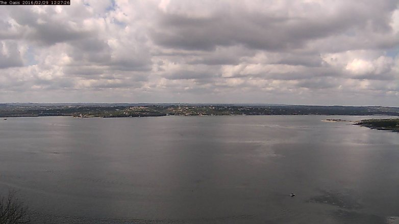 Lake Travis webcam, February 29, 2016 11:35 AM CT