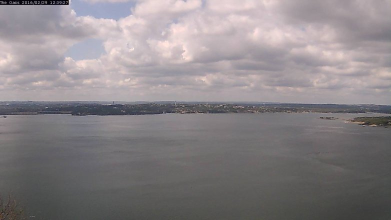 Lake Travis webcam, February 29, 2016 11:45 AM CT