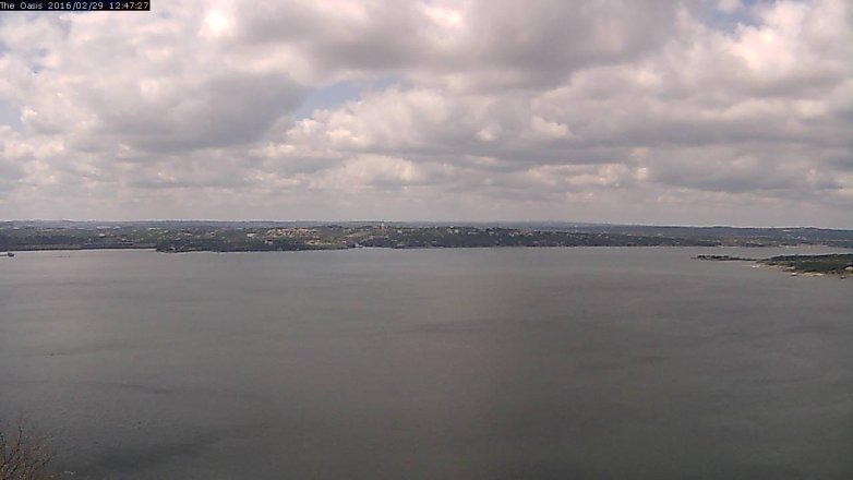 Lake Travis webcam, February 29, 2016 11:55 AM CT
