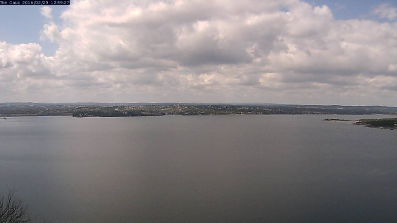 Lake Travis webcam, February 29, 2016 12:05 PM CT