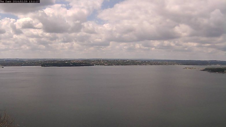 Lake Travis webcam, February 29, 2016 12:15 PM CT